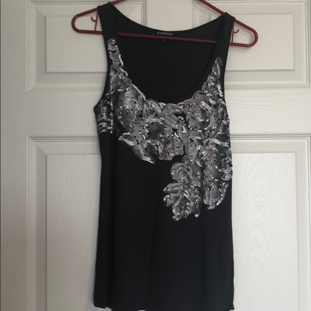 Like new, Express sequin tank. Size small.